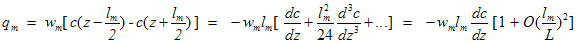the equation of flux q_m